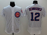 Chicago Cubs #12 Kyle Schwarber White 2016 Flexbase Authentic Collection Stitched Jersey,baseball caps,new era cap wholesale,wholesale hats